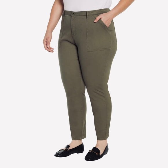 Banana Republic Ladies' High Rise Twill Pants, Olive Green, Size 12, NWT - Picture 4 of 16